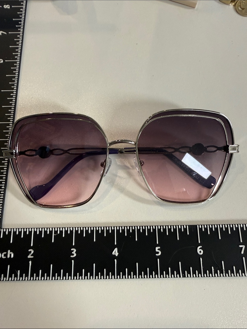 Jessica Simpson Purple Gradient Oversized Square Sunglasses